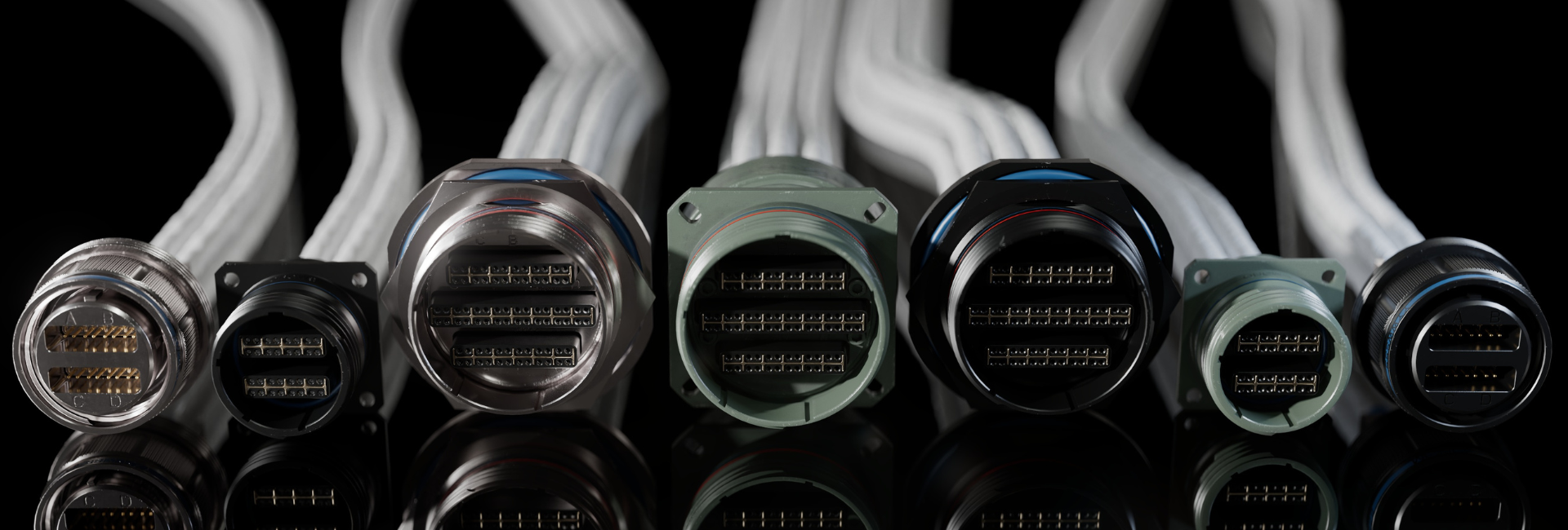 Military vehicle with MACHFORCE connectors and assemblies